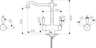 Смеситель для кухни Omoikiri Amagasaki-СH